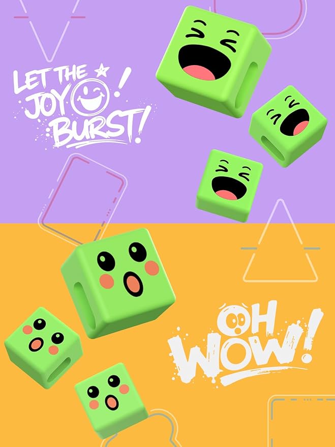 Easter Basket Suffers for Teens Girls Boys Adults Cell Phone Holder with Clip: Dual-Sided Mood Cubes Clips for Gesture Phone Stand Desk Accessory Cool Gadget Easter Gifts for Men Kids Women Christmas