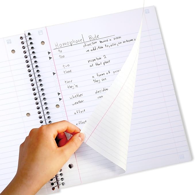 Five Star Spiral Notebook + Study App, 3 Subject, Wide Ruled Paper, 8" x 10-1/2", 150 Sheets, Fights Ink Bleed, Water Resistant Cover, Forest Green (73176) (Pack of 6)