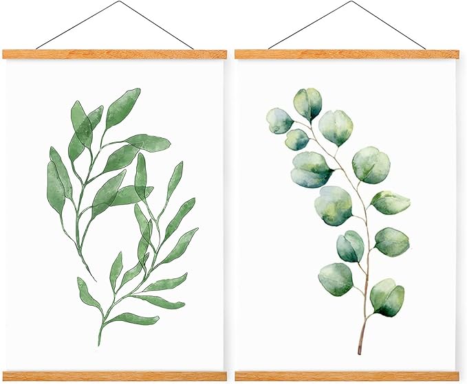 WITCOLOR Magnetic Poster Hanger Frame - 16x20 16x24 16x12 Wooden Poster Frame, Solid Teak Wood, Strong Magnets for Easy Hanging Posters Maps Pictures Canvas Wall Art Christmas Decor(2 Pack)