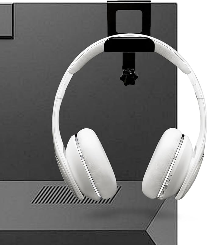 Monitor Back Stand for Headphone, No Adhesive Needed Space Saving Desk Organizer, Compatible with Different Computer Monitors