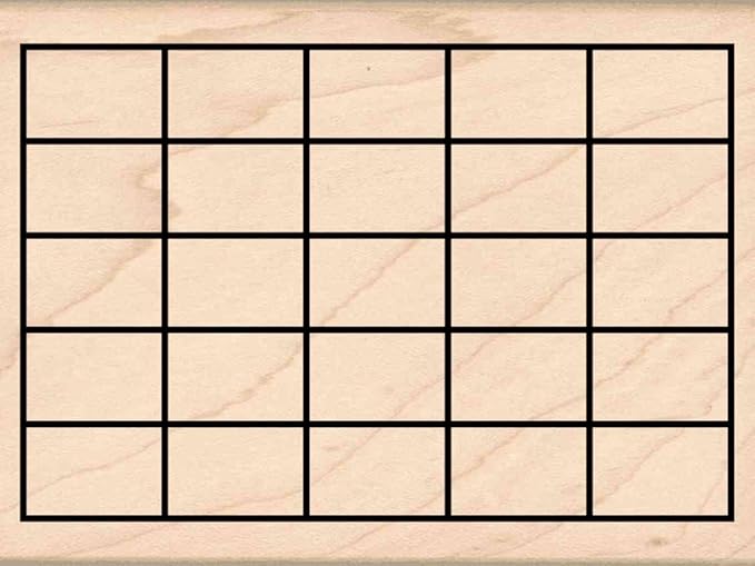Stamps by Impression Journal, Habit Tracker, Calendar Rubber Stamp 2.75" x 3.75" 5 Row (Grid Only) ST 1310
