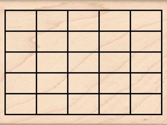 Stamps by Impression Journal, Habit Tracker, Calendar Rubber Stamp 2.75" x 3.75" 5 Row (Grid Only) ST 1310