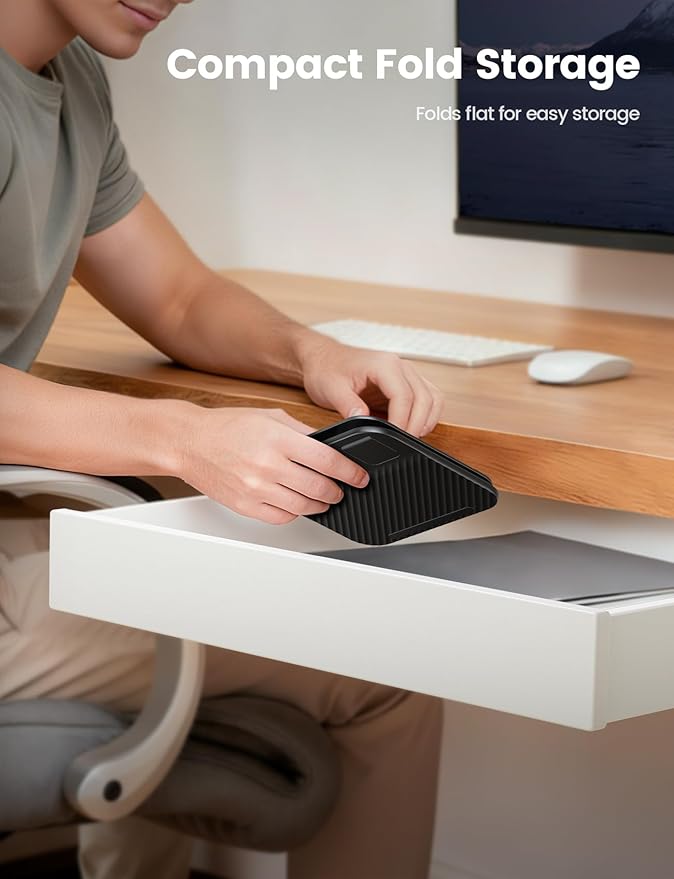 Lamicall Adjustable iPad Stand for Desk - [Ultra-Slim Foldable][360°Rotation] Tablet Stand with Heavy-Duty Base, Tablet Holder Gifts for 4.7-13" Devices, 2025 iPad Pro Air Mini, Kindle, iPhone 17 Pro