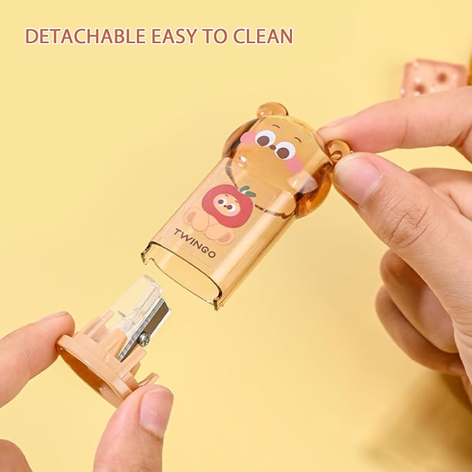 Cute Bear Stationery Set,Including 3Pcs Cute Bear Pencil Sharpeners, Kawaii School Supplies for Kawaii Office School Home Supplies