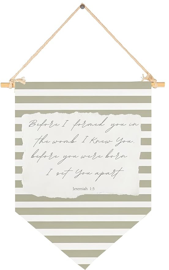 Christian Bible Verse Scripture Banner Flag Sign Wall Decor Gift for Baby Boy Girl Kids Nursery Bedroom Reading Room Door Farmhouse-Before I Formed You-Baby,Shower,Birthday Christmas Gift-15.6"x11"