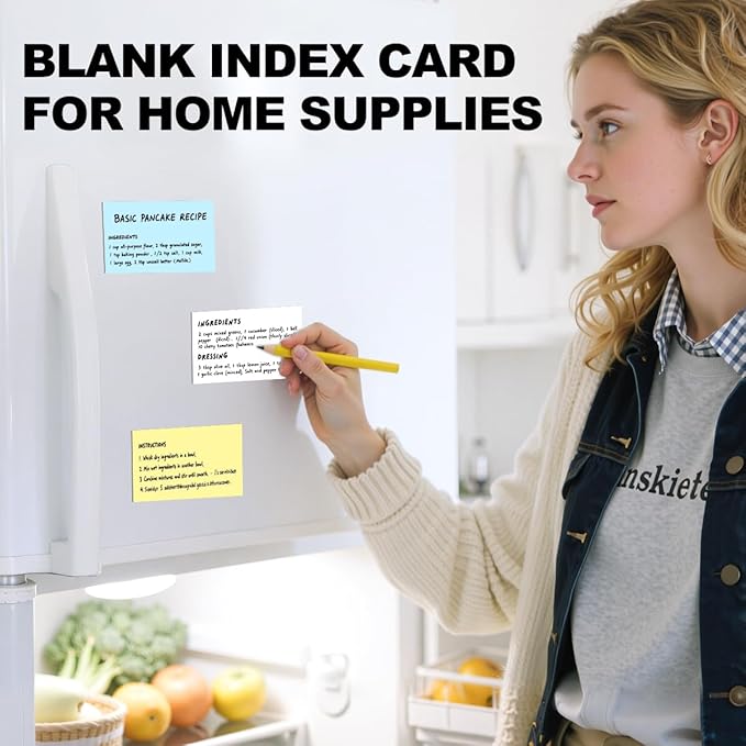 300 Count Blank Index Cards 3x5 Notecards Flashcards for Studying Colorful Flash Cards Blank 3 by 5 Neon unlined Index Cards Bulk Small Cute Cards Pretty Study Flashcards 3 x 5 Note Cards 6 Pack of 50