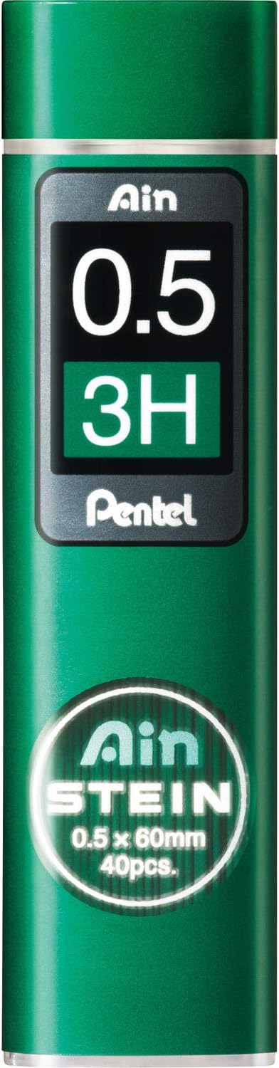 Pentel Mechanical Pencil Lead, Ain Stein, 0.5mm, 3H (C275-3H)