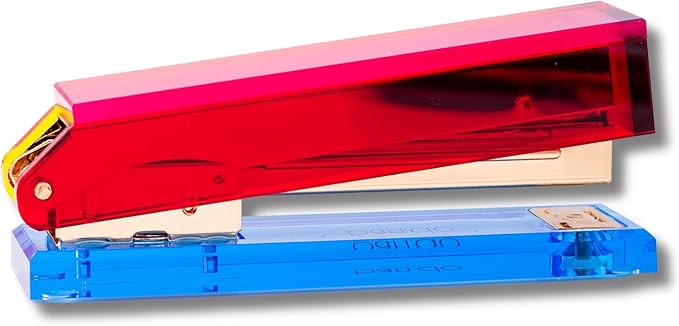 ban.do Cute Acrylic Stapler, Fun/Unique/Colorful Desk Accessories for Work/Office, Colorblock