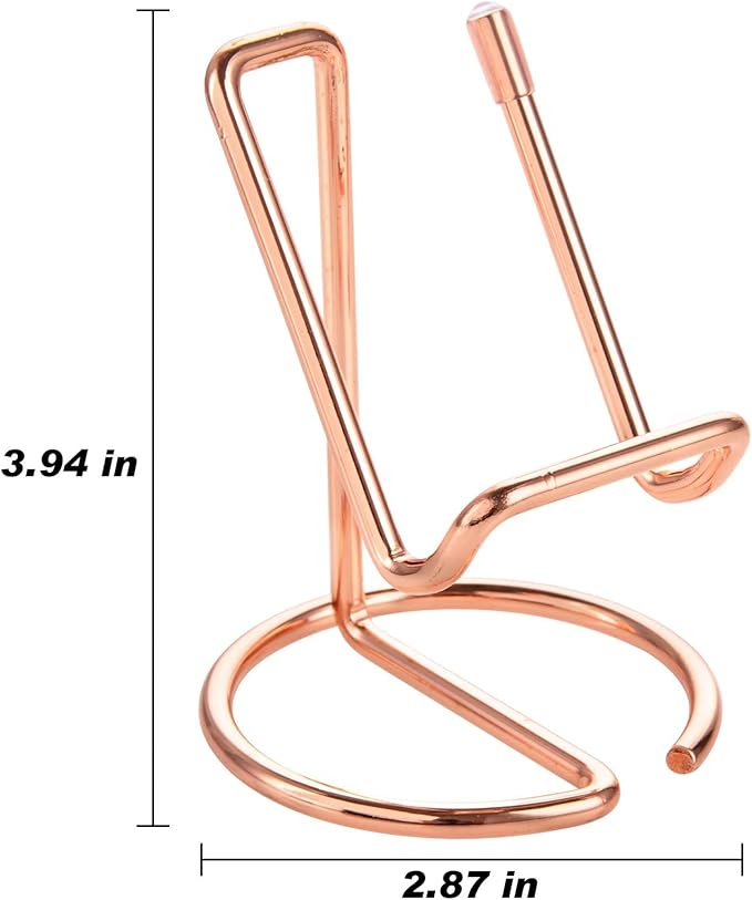 Cell Phone Stand for Desk, Cute Metal Rose Gold Cell Phone Stand Holder Desk Accessories, Compatible with All Mobile Phones, iPhone, iPad