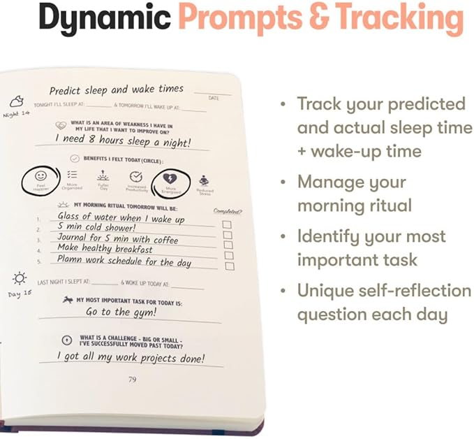 The Morning Sidekick Journal - Habit Tracker Journal! A Guided Journal for Morning Routines. A Science Driven Daily Journal with Prompts for Healthy Life Habits. Wellness Journal for Women and Men.