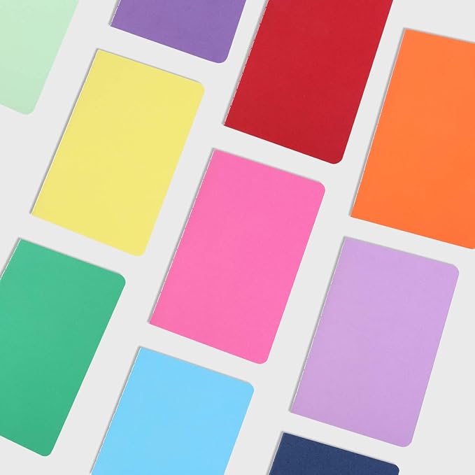 Small Pocket Colorful Notebook Journal Bulk, Blank, Travel Journal Set for Traveler, Kids, Students and Office, Plain Writing Drawing Sketchbook Diary Subject Notebooks, 3.5×5.5 inch, 12 Pack