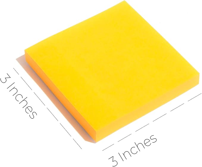 Sticky Notes 3x3 (12 Pads/1200 Sheets) – 2026 Improved Adhesive, Super Sticky & Bright Neon Colors – 1200 Sheets – Ideal for School, Office & Desk Supplies