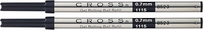 Cross Selectip Gel Rollerball Pen Refill, Medium Point, Black, 2-Pack (8523-2)