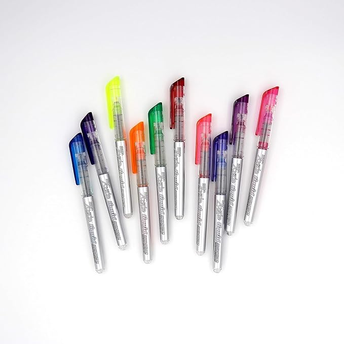 Zebra Pen, Liquid Zazzle Highlighter, Chisel Tip, Assorted Fluorescent Colors, Visible Ink Supply, Easy Glide Liquid Ink, Smooth Flow, for School or Office Use, 10-Pack (71111)