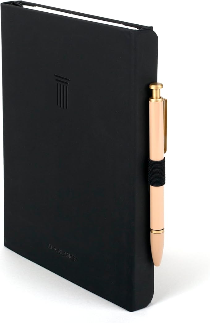AT-A-GLANCE Undated Planner, Weekly & Monthly Goal Setting Journal, Track Progress, Create Habits, 5-3/4" x 8-1/4", Foundation, Black (FD2-200-05)