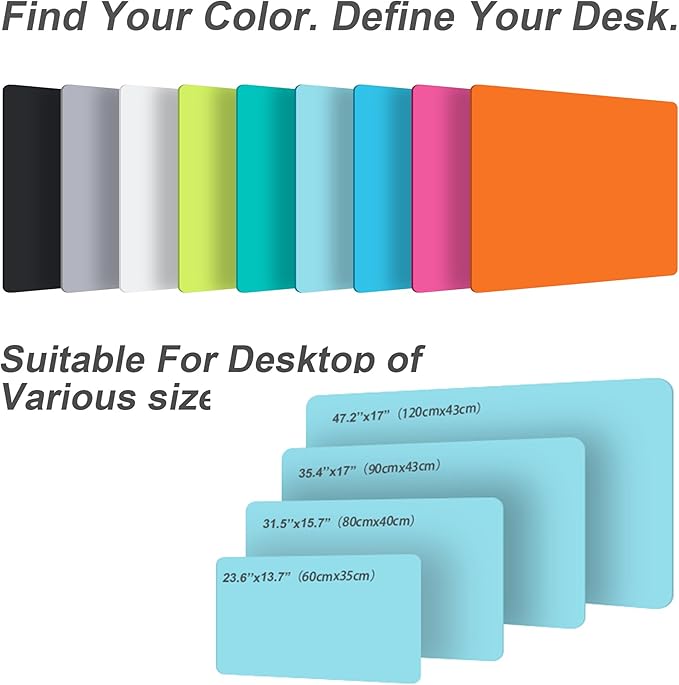 Leather Desk Pad Protector,Non-Slip Desk Pad,on-Slip PU Leather Large Mouse Pad,Easy Clean Desk Protecor Mat,Writing Pad for Office Work/Home/Decor(Orange, 31.5" x 15.7")