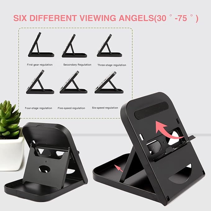 Nintendo Switch Stand/Switch LITE Stand,Foldable,Adjustable and Portable table play stand for N-switch console playing and charging,Compatible with ipad/ Mini/iPad Pro Air, smartphone and kindle