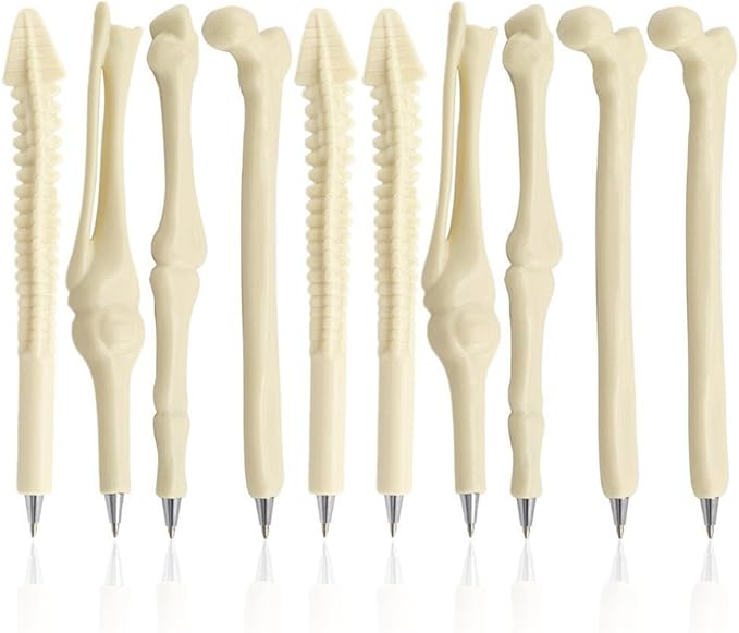 MagicW Creative Novelty Bone Shape Ballpoint Pens Finger Pen Nurse Doctor Pen Stationery Gift Crazy Student Gift Pack of 5