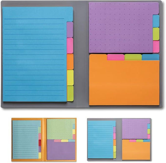 Panda Planner Sticky Notes Set – 140 Assorted Spring Colors with Tabbed, Dotted, Lined & Blank Notes – Colorful Adhesive Tabs for Home, Office & School Organization, Productivity & Planning