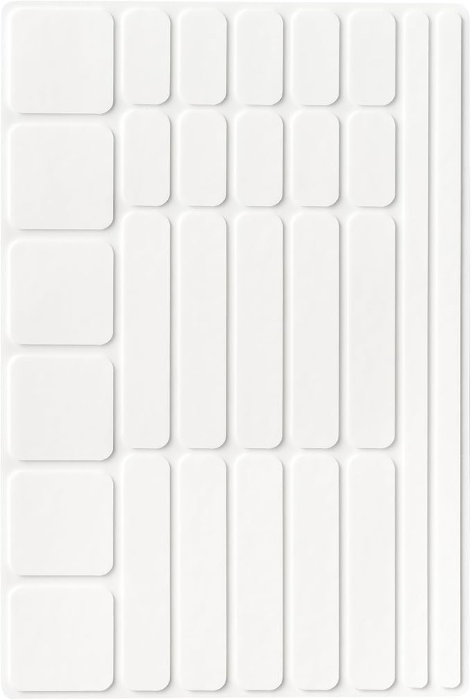Non Slip Grip Stickers GRIPLUS Rectangle (White, 100×148mm) - Reusable Adhesive Pad for Desk, Phone, Mouse, Office, Multi-Purpose