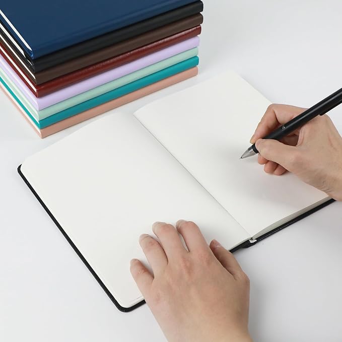 2Pack Blank Hardcover Sketch Book Notebook, A5 140 Pages 120Gsm Thick Journal for Drawing,School,Work,Diary，5.7''*8.3'',Lavender