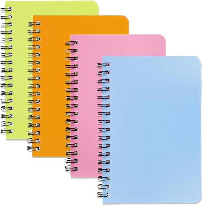 Spiral Notebook 4Pack Pocket Notebook 4.2"x 6.1" Pocket Notepad Small Notebook (4Pack Spiral Notebook-2)