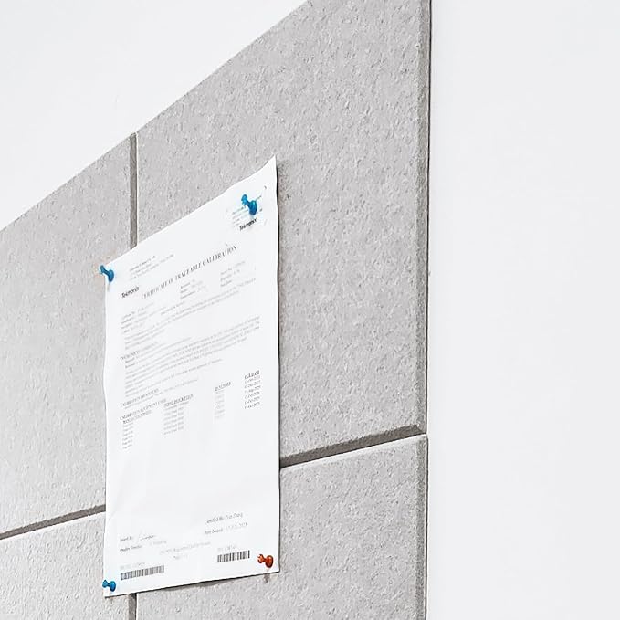 Large Cork Board Alternative, 11.8''x11.8'' 12 Pack Felt Bulletin Board with Safe Removable Adhesive Tabs, Connectable Felt Wall Tiles Bulletin Boards Cork Boards for Walls Pin Board Tack Board-White
