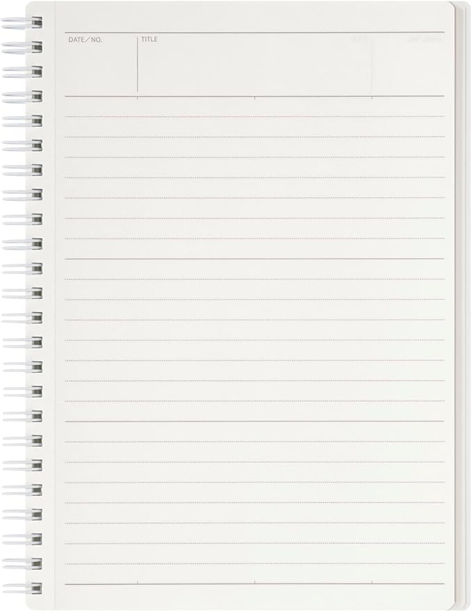 Maruman MNEMOSYNE Soft Cover Notebook 8.27 x 5.83 Inches (A5), 7mm ruled 24-line, 80 Sheets, Off-White, 1 ea. (N295-06)