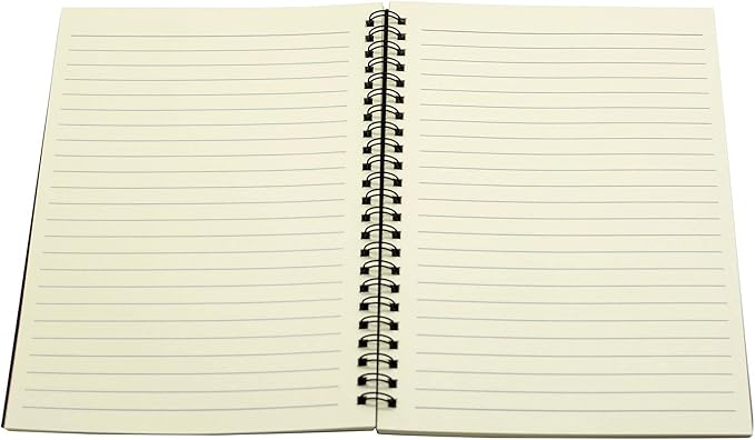 YYaaloa 8-Pack A5 Lined Sketch Book Soft Cover Spiral Notebooks Journals 120 Pages 5.7" x 8.3" Cream colored paper (A5 Lined brown 8pcs)
