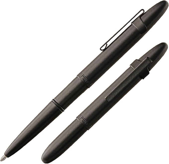 Fisher Space Pen Bullet Pen - 400 Series - Ink Pen - Matte Black with Clip