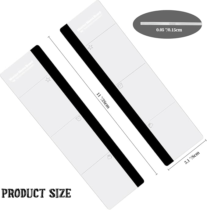 Office Desk Accessories 2pcs Monitor Memo Board Computer Message Board Office Supplies for Women Men Computer Sticky Note Holder with Functional Areas Home Office Accessories Office Must Haves