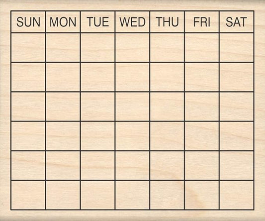 Stamps by Impression Journal, Habit Tracker, Calendar Rubber Stamp 2.25" x 2.75" 6 Row ST 1298