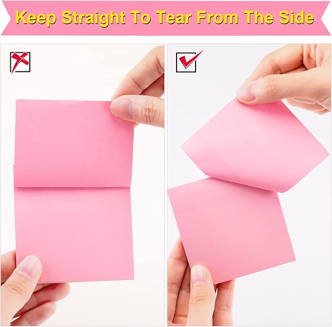 Fainne 120 Pack Sticky Notes Bulk 3 x 3 inch Self Stick Note Pads Multicolor Paper Memo for Office School Supplies Student Teacher Classroom Back to School Essentials, 50 Sheet/Pad(Vivid Color)