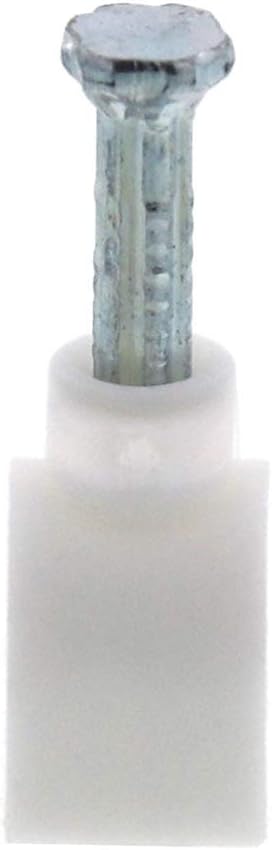 Secure 6mm White Round Nail Cable Clip for Coax, Ethernet, and Telephone Cable Management - 100 Pack