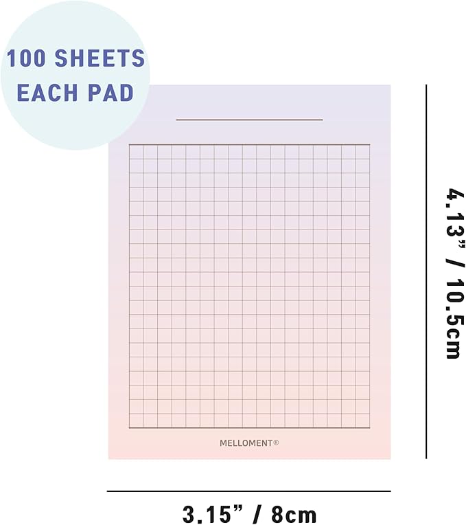 Day By Day Mini Planner Pads, Aesthetic Korean Style Tear-off Planning Pad, Pack of 4 Designs, 100 Sheets each design (Total 400 Sheets), Lovely Assorted Color, Portable Size 3.15 x 4.13", SET_B [ To Do List + Daily Plan + Weekly Plan + Grid Memo Pad ]