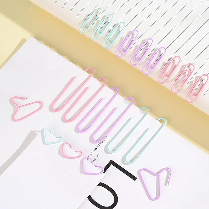 Macaron Colored Paper Clips,420 pcs Paper Clips Assorted Sizes, Large Medium(1.3 inch & 2 inch) Paperclips, Paper Clip for Paperwork Office School and Personal Use