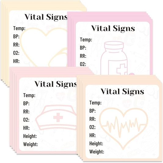 Vital Signs Sticky Notes Gifts, 9 Pack Vitals Signs Notepad 3x3 Inch, Nurse Daily Monitoring Memo Pads, Patient Health Checklist Office Hospital Supplies (450 Sheets)