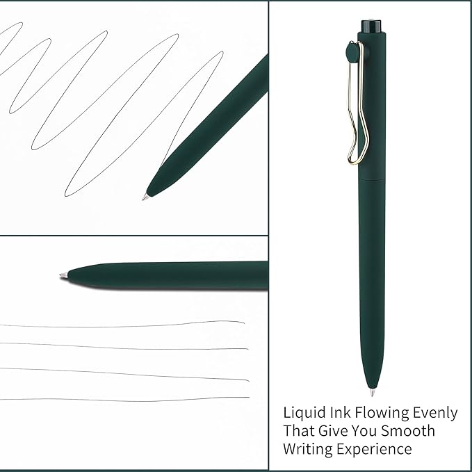 WY WENYUAN Ballpoint Pens, Pens Fine Point Smooth Writing, Nice Teacher Pens For Journaling, Black Ink 1.0 Mm Office Desk Accessories, Aesthetic Gift School Office Supplies For Note Taking