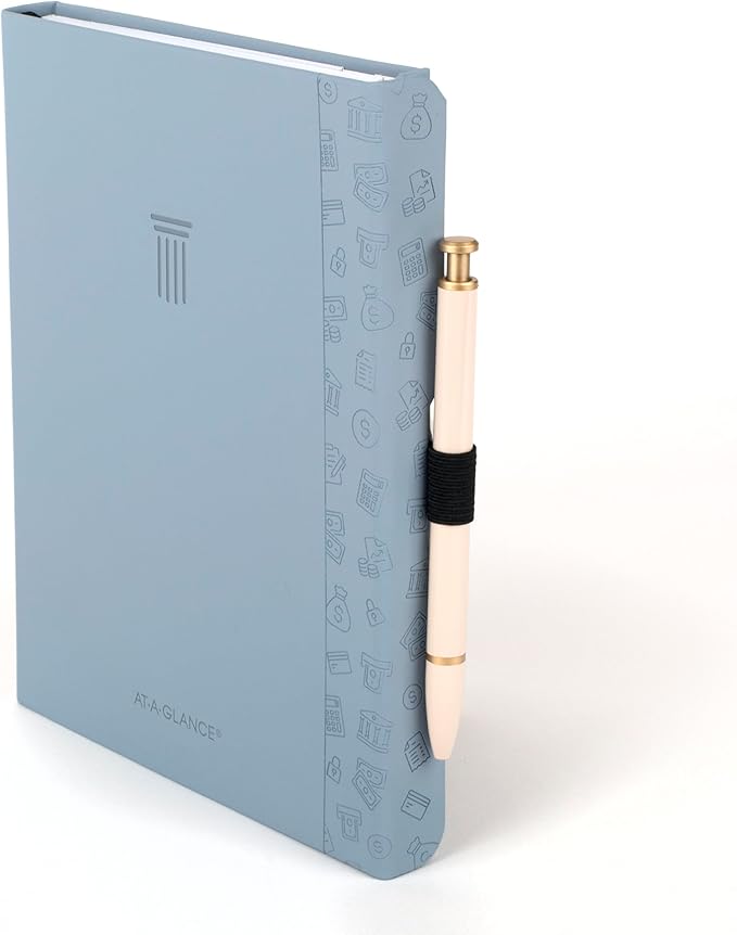 AT-A-GLANCE Budget Planner, Undated Bill Organizer, Weekly & Monthly Expense and Savings Tracker, 5-3/4" x 8-1/4", Foundation, Blue (FDB-200)