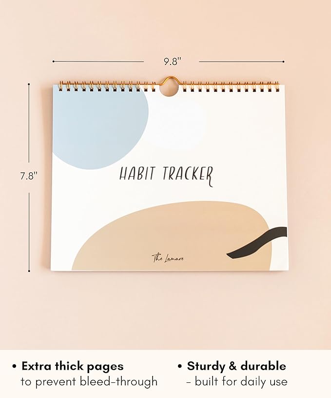 Lamare 2026 Habit Tracker Calendar – Premium Daily Habit Tracker Journal and Goal Board, Workout Motivation & Productivity Tool