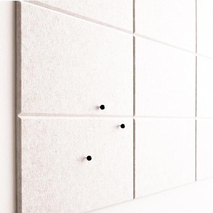 Large Bulletin Board 48x36- Office Wall Organizer to Replace Your Old Cork Boards for Walls for Office Decor - 24-Pack Felt Wall Tiles for Use in Home Office Decor as Photo Board (Limestone)