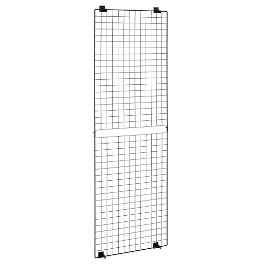 VEVOR 3 Packs Grid Wall Panels, 2 x 6 ft Wire Grid Panels Display Rack, Wall-Mounted Art Display Shelf, Black Carbon Steel Wall Hanging Gridwall for Craft Show, Decoration, Storage, Notice Board