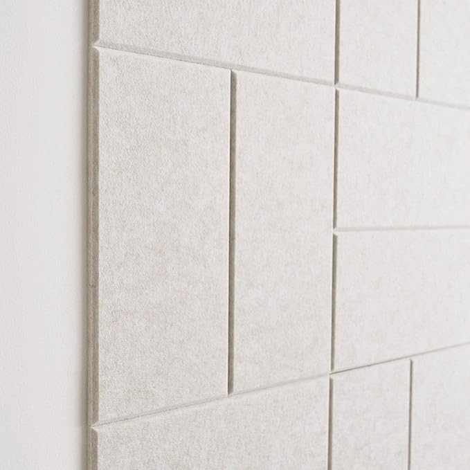 Large Bulletin Board 48x36- Office Wall Organizer to Replace Your Old Cork Boards for Walls for Office Decor - 24-Pack Felt Wall Tiles for Use in Home Office Decor as Photo Board (Limestone)