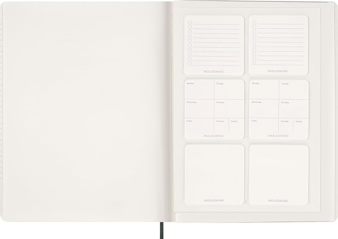 Moleskine 2026 15-Month Essential Planner, Soft Cover, Weekly Vertical, XXL (8.5" x 11"), Myrtle Green, 144 pages