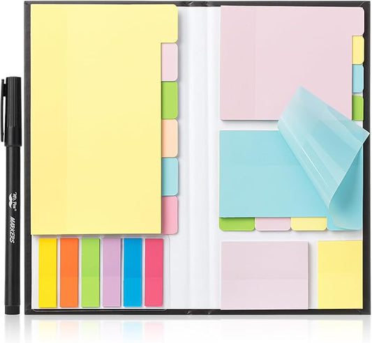 Mr. Pen- Sticky Note Set, 380 Pack, Pastel Colors, Transparent Sticky Notes Tabs, Divider
