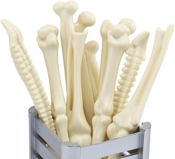 Creative Novelty Bone Shape Ink Ballpoint Pens Finger Pen Nurse Doctor Pen Stationery Gift Crazy Student Gift Pack of 20