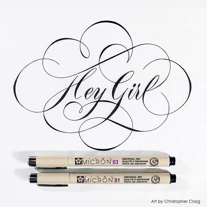 SAKURA Pigma Micron Black Ink Multi-tip Set, 6 Pack