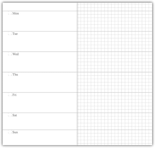 newestor Travelers Notebook Inserts - Weekly Refills for Standard Size Travelers Notebook, Set of 3, Total 192 Pages, 8.25 x 4.25 Inches