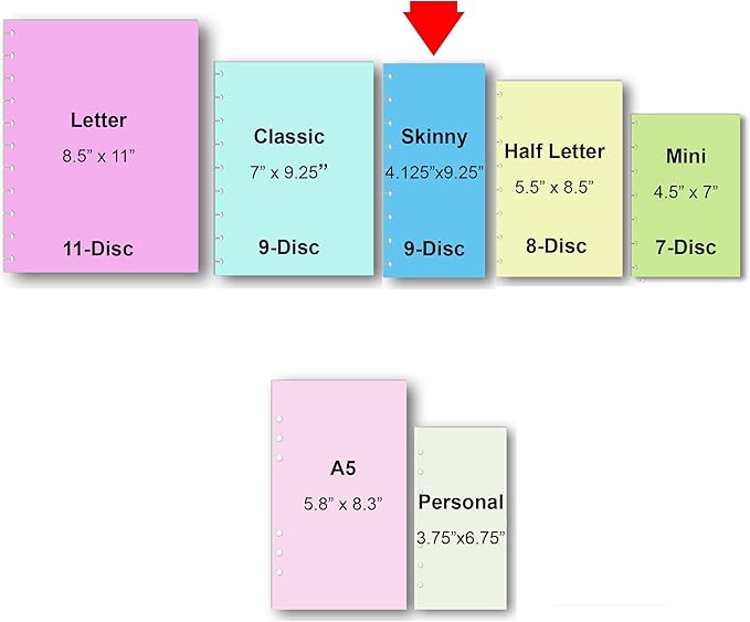 Color Habit Tracker Inserts for 9-Disc Skinny Happy Planners Resolution Tracker, Habit Log, Habit Planner Fits Happy Planners (9-Disc Skinny)