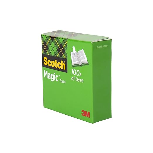 Scotch Magic Tape, Invisible, Home Office Supplies and Back to School Supplies for College and Classrooms, 16 Rolls